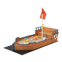 SANDKASTEN Mestia - Naturfarben, Holz (94/193/136cm) - [en.casa]