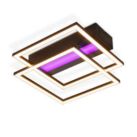 LED-DECKENLEUCHTE Jovarn 37/37/7.5 cm - Schwarz, Metall (37/37/7.5cm) - ZMH