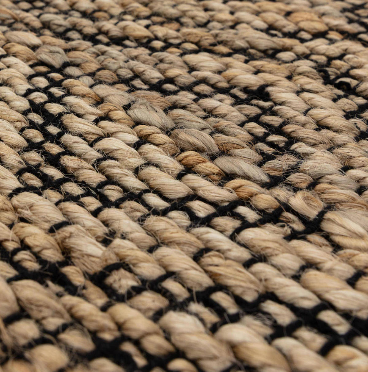 TEPPICH Naturfaser SEHRA Schwarz 120x170 cm - Schwarz, Naturmaterialien (120/170cm) - Novatrend