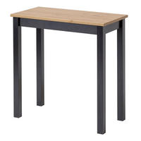 SCHREIBTISCH Massivholz 38/75/75 cm - Schwarz, Holz (38/75/75cm) - hagge home