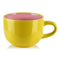 BECHER Basic Nature Gelb Rosa 17.5/13/10 cm Keramik - Gelb/Rosa, Keramik (0.75L) - Mondex