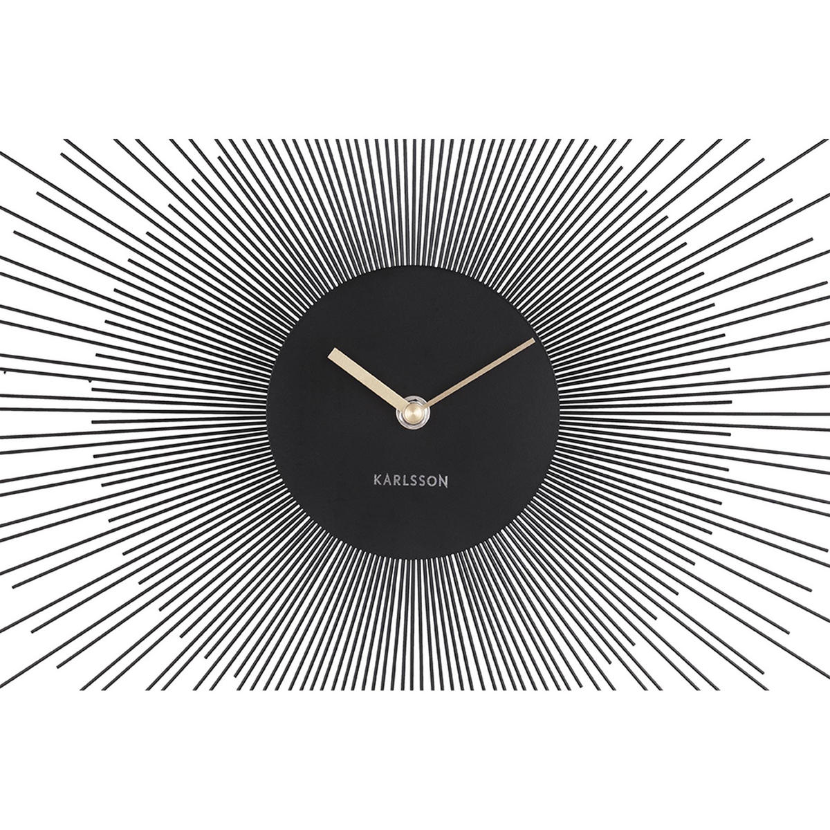 WANDUHR Peony Ø60 cm - Schwarz, Metall (60/60/3.5cm) - Karlsson