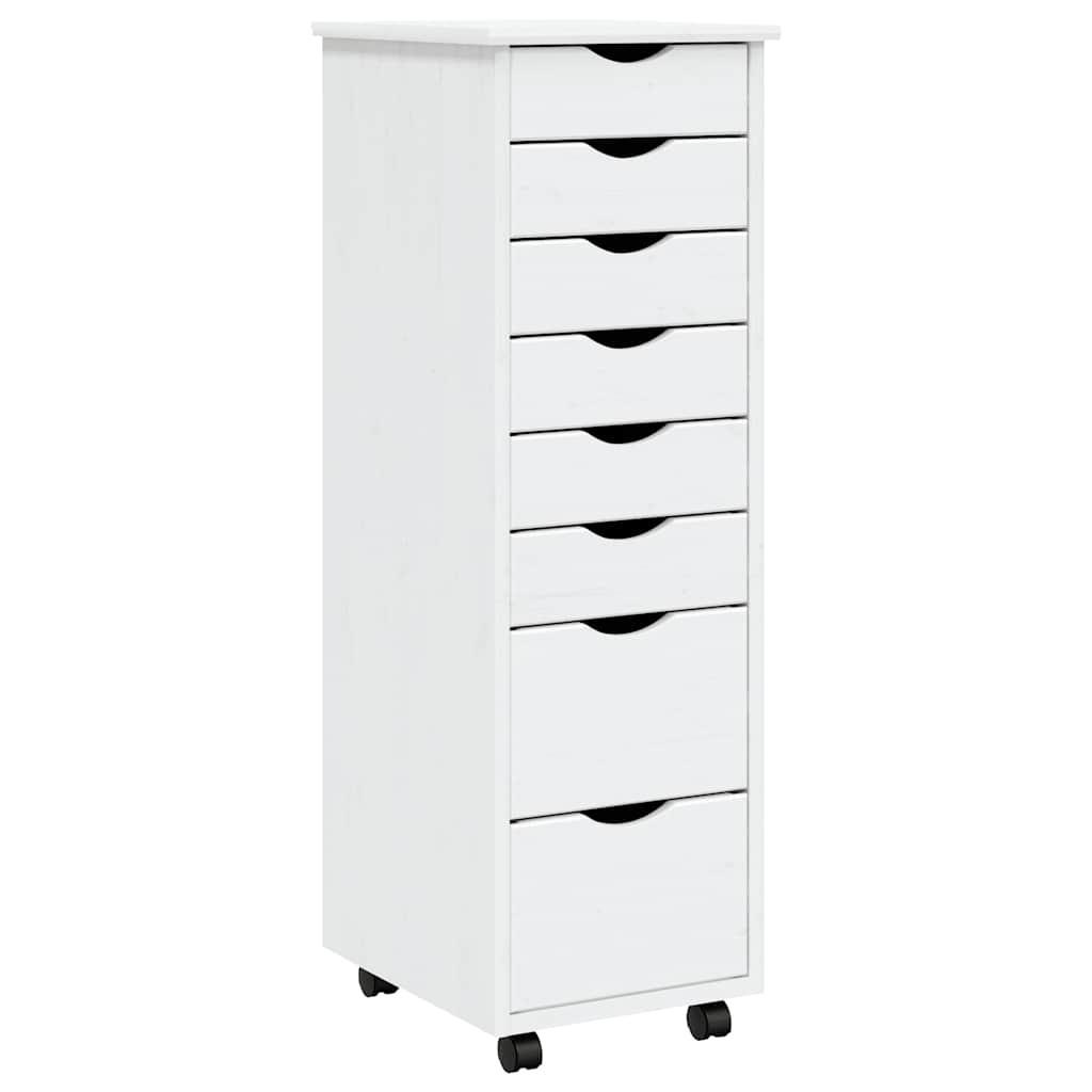 vidaXL Rollschrank Weiß 39x103x34 cm