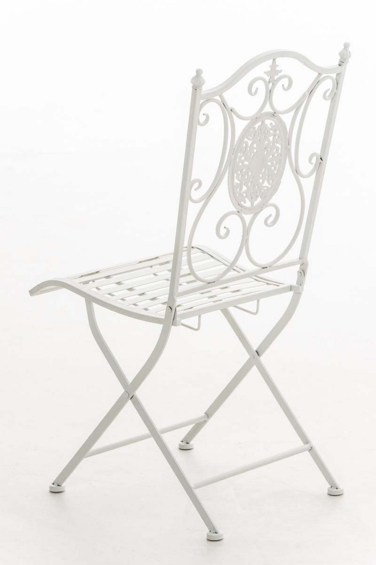 GARTENSTUHL Sidan weiß - Weiß, Metall (42/49/91.5cm) - TPFGarden
