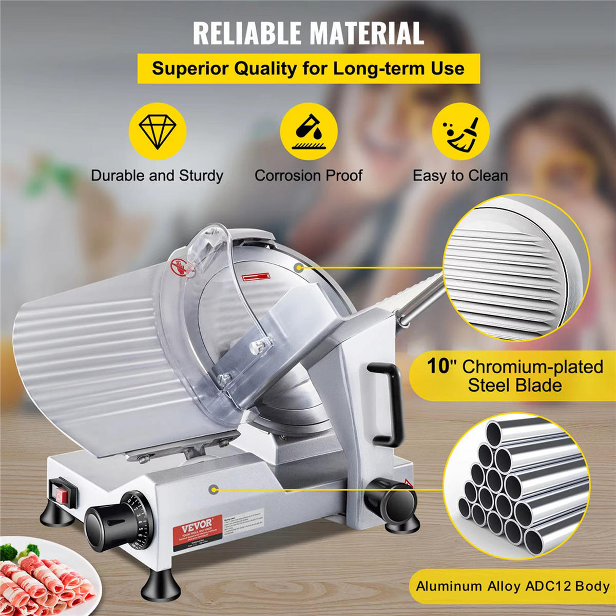 FLEISCHSCHNEIDER Elektrisch, Kohlenstoffstahl - Silberfarben, Metall (41/34/35cm) - Kaket