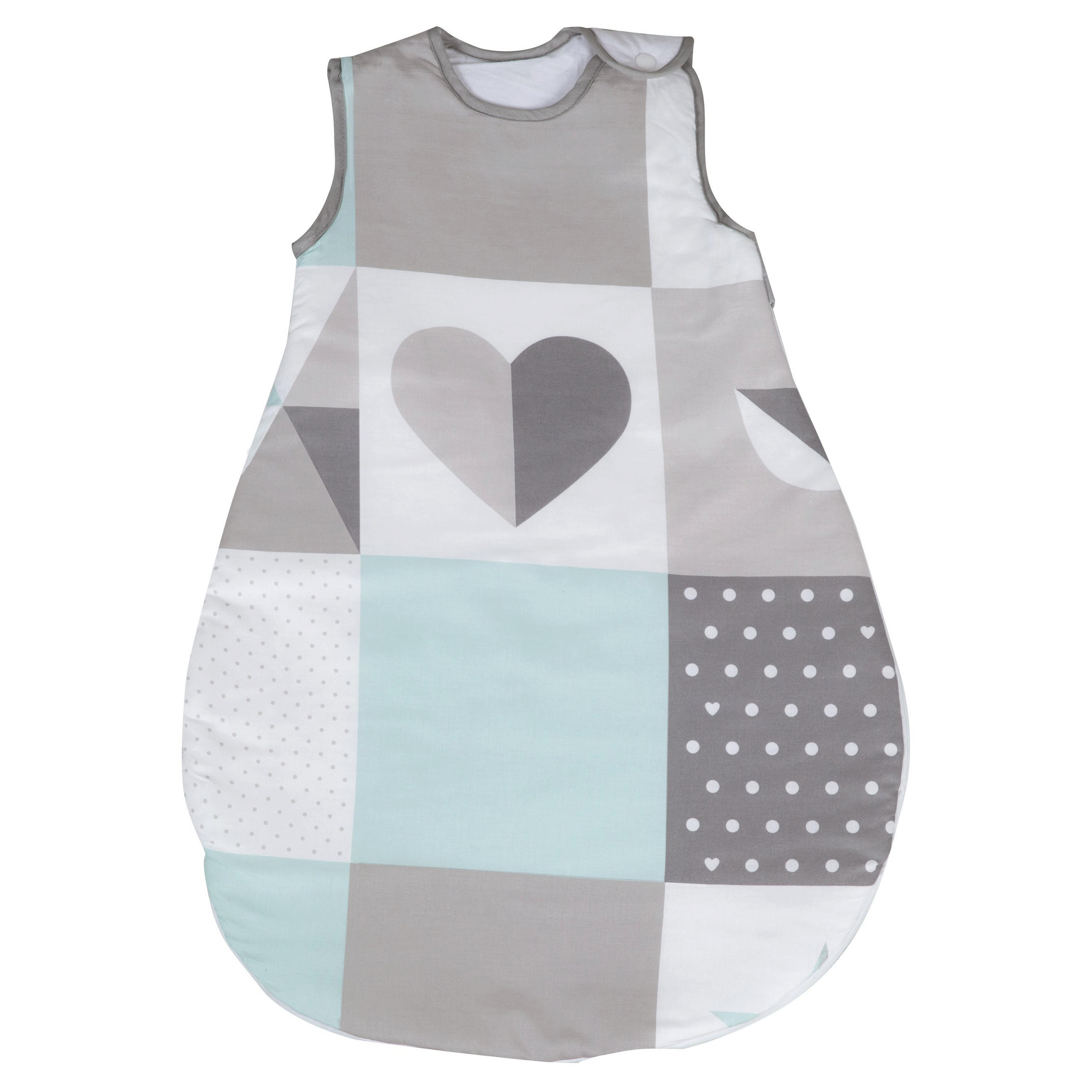 SCHLAFSACK - Happy Patch mint - Länge 90cm - Mintgrün, Textil (54/90cm) - Roba