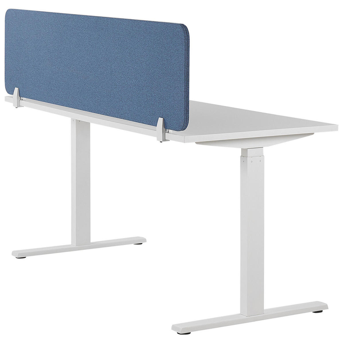 SCHREIBTISCHTRENNWAND 130 x 40 cm Blau Wally - Blau, Textil (130/40/2cm) - Beliani