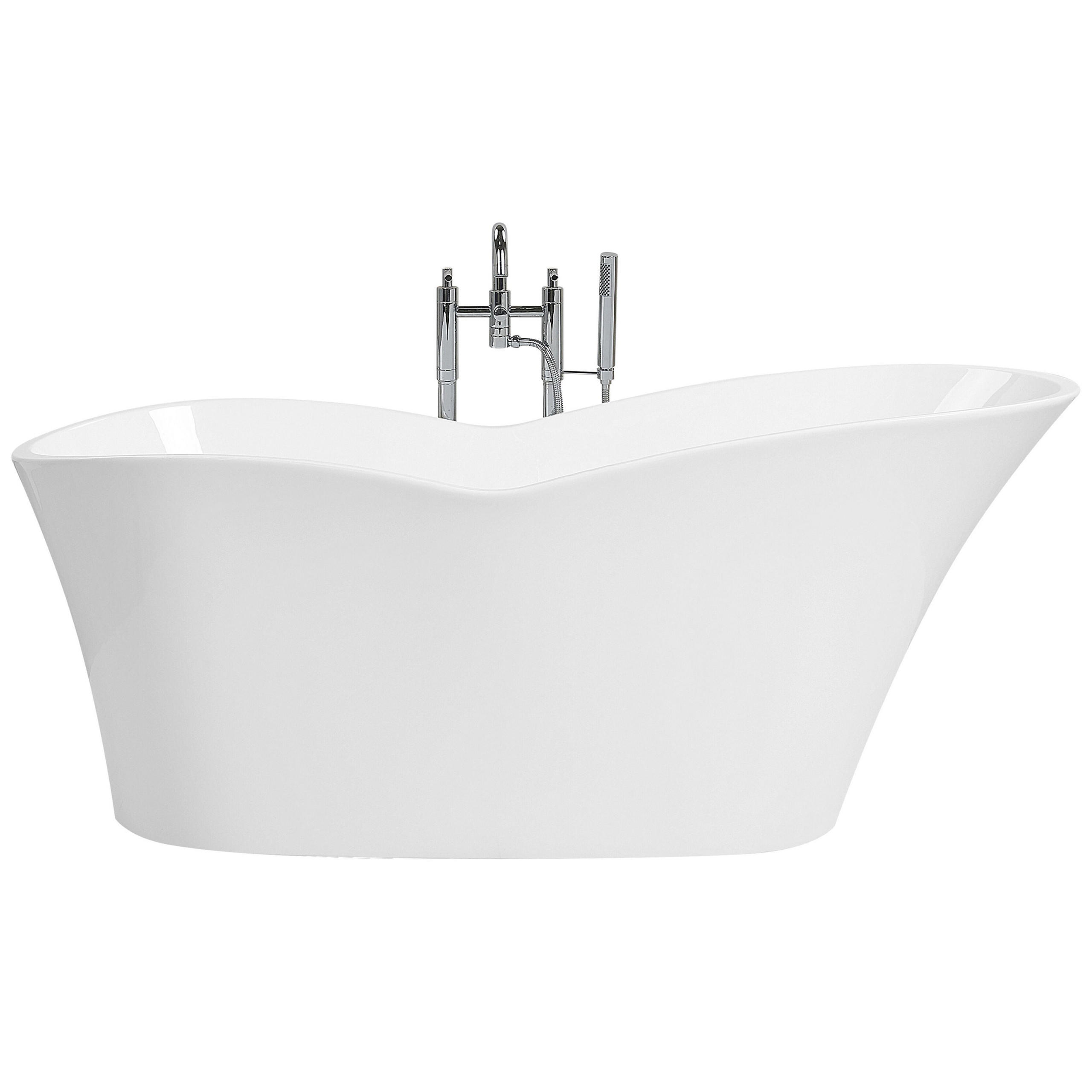 BADEWANNE FREISTEHEND 80x170x74 cm weiß Dulcina - Weiß, Kunststoff (80/74/170cm) - Beliani