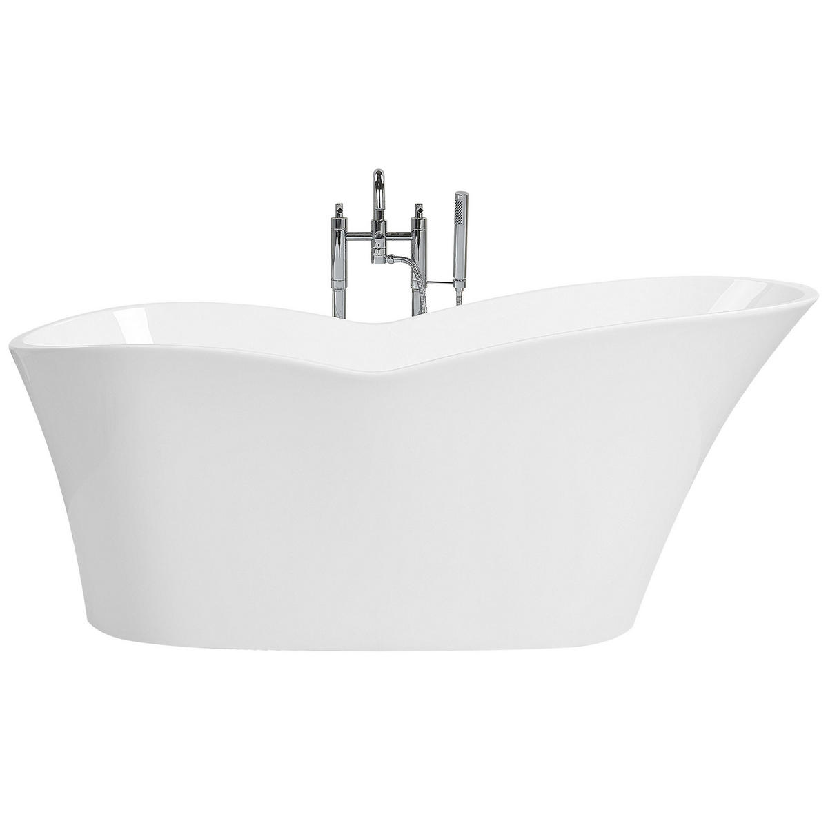 BADEWANNE FREISTEHEND 80x170x74 cm weiß Dulcina - Weiß, Kunststoff (80/74/170cm) - Beliani