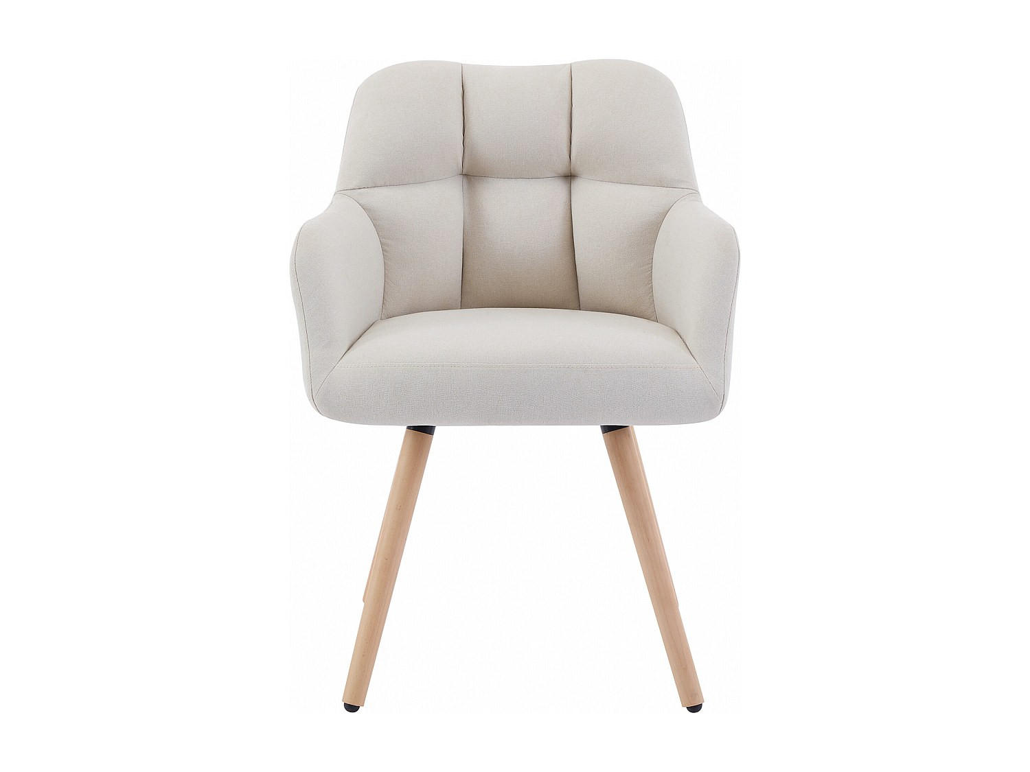 STUHL - 57.5 cm x 58 cm - Stoff - Beige - PEGA - Beige, Textil (57.5/81/58cm) - Vente-Unique