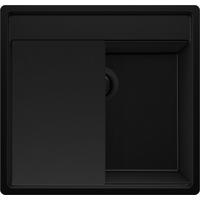 SPÜLBECKEN Bergen, 2-er set Alles Schwarz 56/53 cm 1 Becken + Ablauf-Set + Schneidebrett ab 60er Unterschrank - Schwarz, Kunststoff (56/20/53cm) - Primagran