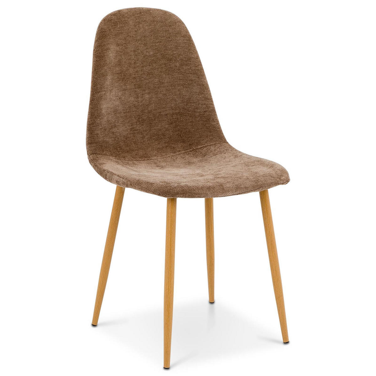 ESSZIMMERSTUHL PUNTA 4er-Set dunkelbraun - Dunkelbraun, Textil (45/86/53cm) - IDIMEX