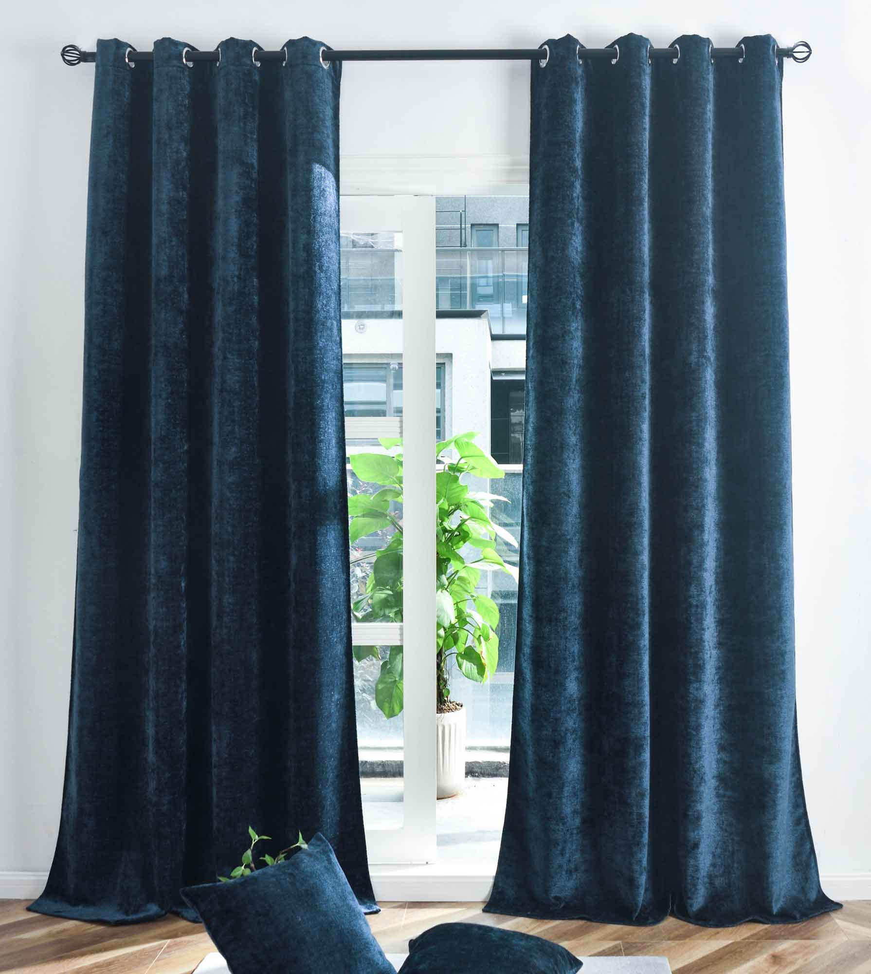 VORHANG 2ER SET »Nürnberg« HxB 245x135 cm Blau - Blau, Textil (135/245cm) - Gardinenbox