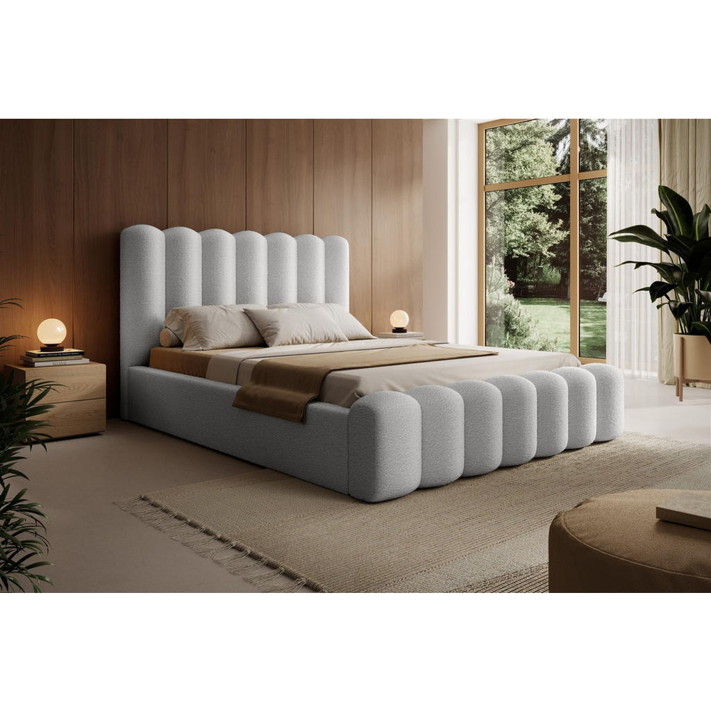 Thumbnail - Fun Möbel Polsterbett, Weiß, Textil, 180x200 cm, Schlafzimmer, Betten, Polsterbetten