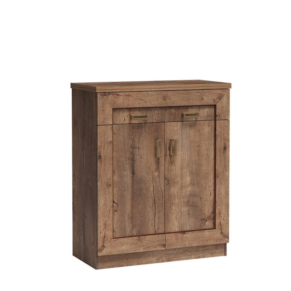 KOMMODE UDINE 90/110/44cm mit 2 Schubladen 2 Türen Bronzefarben - Bronzefarben, Holzwerkstoff (90/110/44cm) - MASSENO