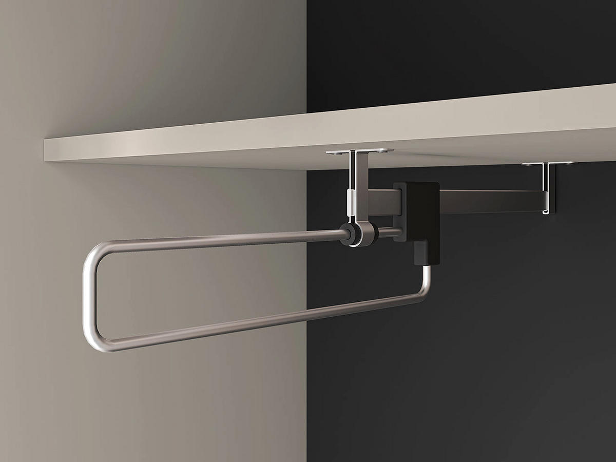 GARDEROBENSCHRANK – 55 cm – Sophie – Kaschmir - Kaschmir, Metall (55/190/34cm) - hi-markt