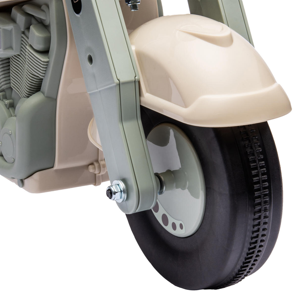 RUTSCHAUTO, Motorrad-Design, Musik und Seifenblasen, für 2-5 Jahre - Creme/Weiß, Kunststoff/Metall (80/35.5/42cm) - AIYAPLAY