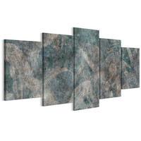 LEINWANDBILD Blätter 5-tlg. 100x50 cm - Multicolor, Holz (100/50cm) - LUMASOUL