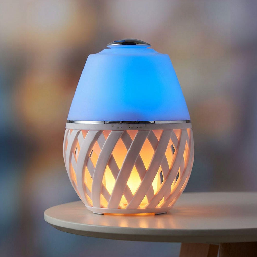 LED TISCHLEUCHTE Stream Weiß - Weiß, Kunststoff (14.8/14.8/20cm) - Globo Lighting