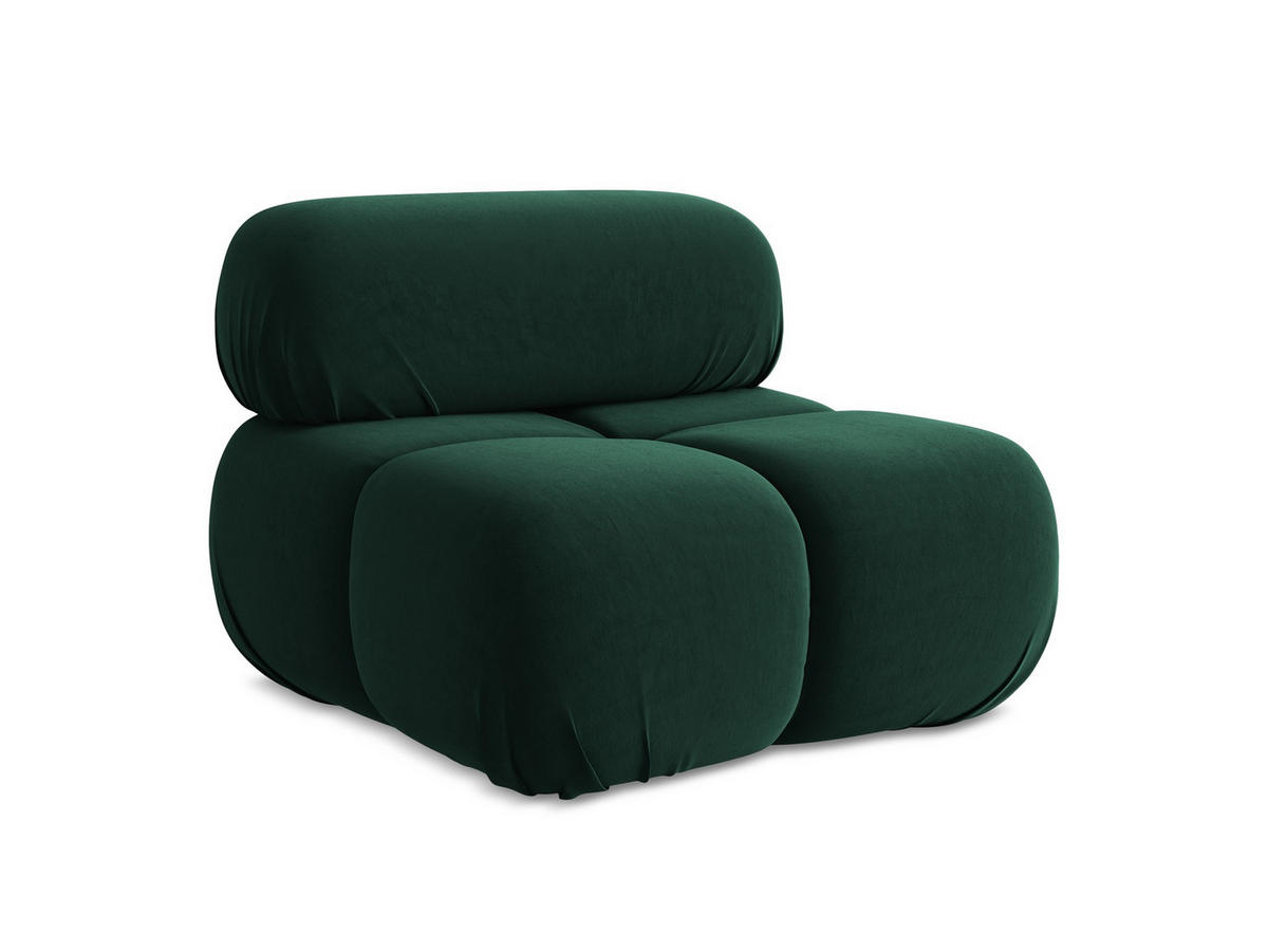 SESSEL Samt Stoff Grün - Blau/Dunkelgrün, Kunststoff/Textil (96/70/95cm) - Makamii