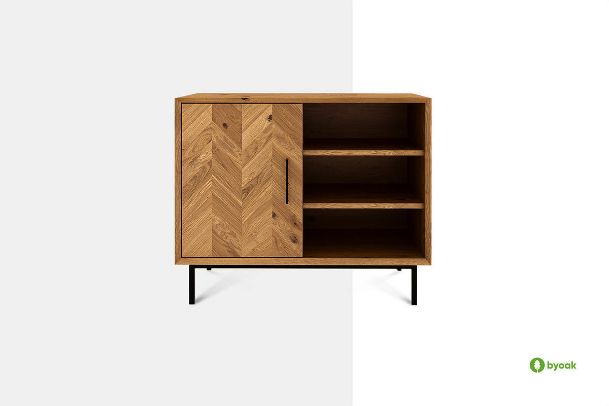 KOMMODE LEON Kernbuche - Kernbuche, Holz (97/80/45cm) - byoak