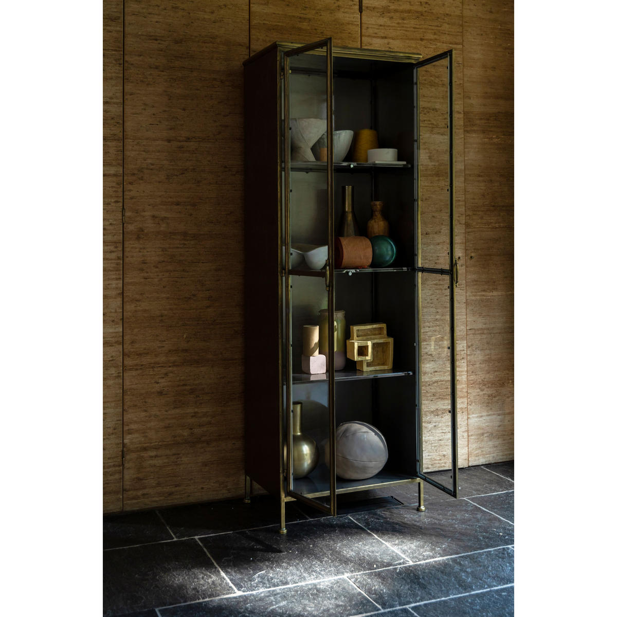 AUFBEWAHRUNGSSCHRANK Gertlush Metall Gold - Goldfarben, Metall (63.5/184/41.5cm) - Dutchbone