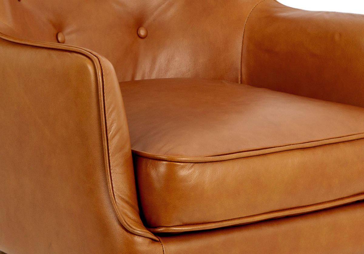 SESSEL Leder Walnuss, Braun 75/80/89 cm - Nussbaumfarben/Braun, Leder (75/89/80cm) - ANGEL CERDA