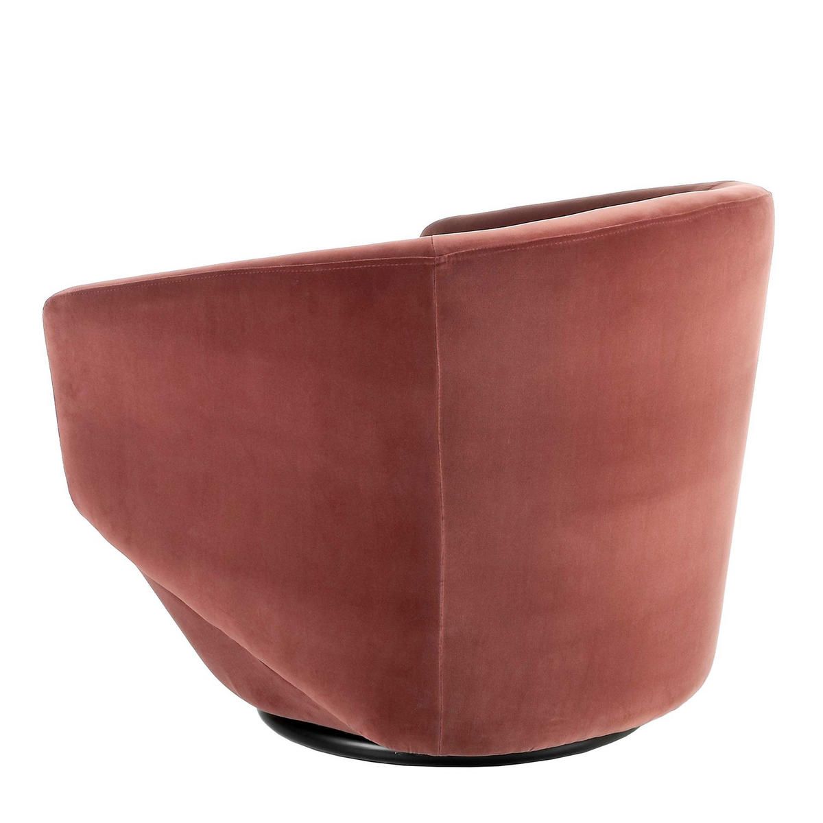 PFIRSICHFARBENER Samt-Drehsessel 78/78/70 cm - Grau, Textil (78/70/78cm) - ANGEL CERDA