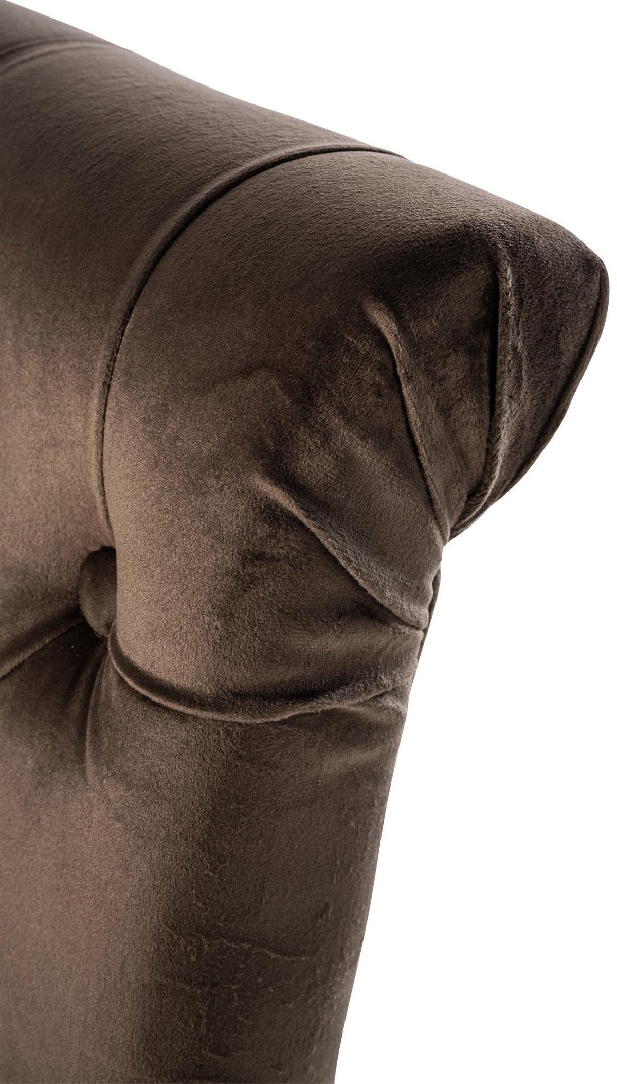 STUHL Samt braun - Walnussfarben/Braun, Holz/Textil (45/98/63cm) - CLP