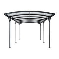 FREISTEHENDES Carport - 1 Person - Plastik, Metall - Anthrazitgrau - - Anthrazit, Kunststoff/Metall (370/210/294cm) - Vente-Unique