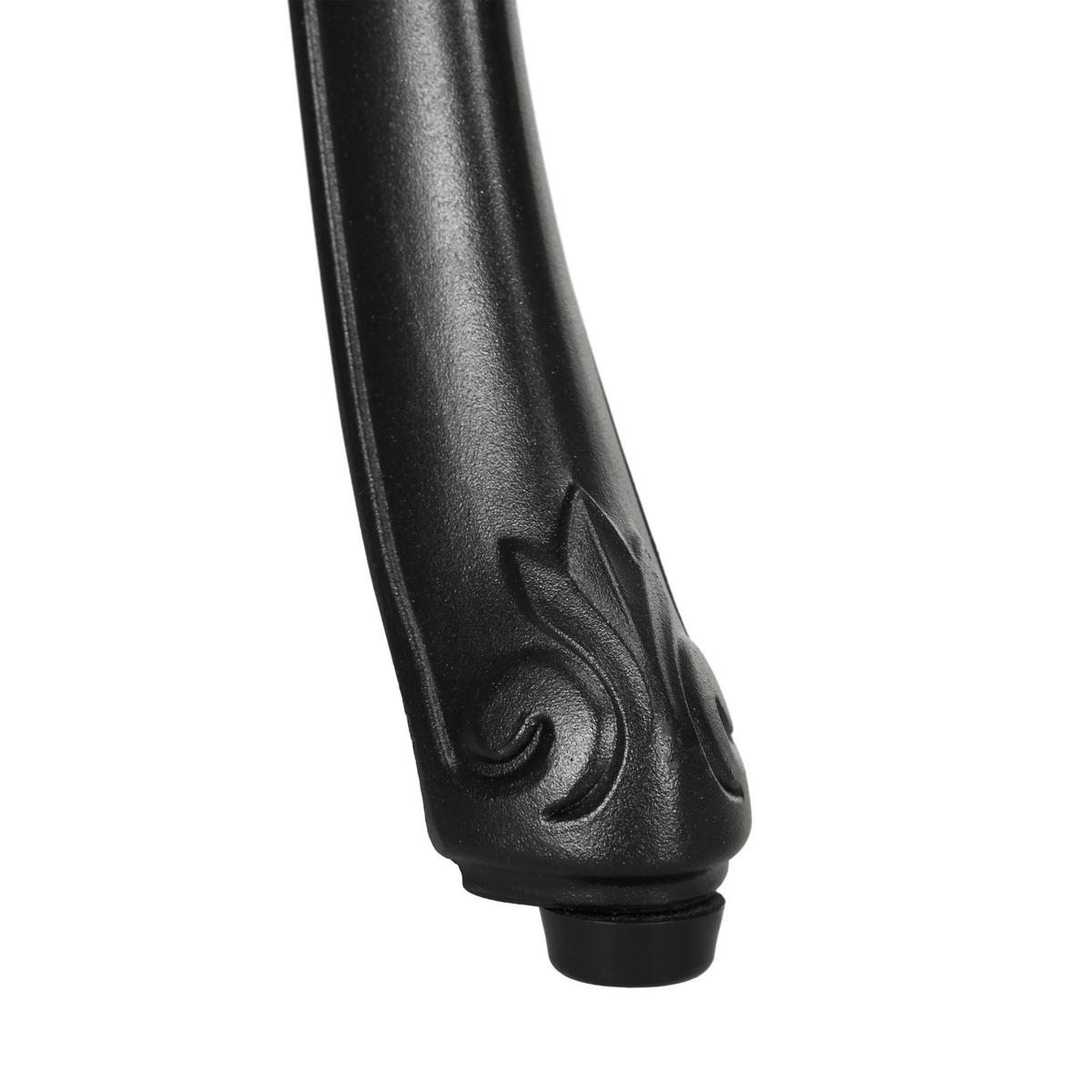 BALKONSET 3-teilig DE-14095 Aluguss, Retro-Stil Schwarz - Schwarz, Metall - ComfortXL