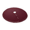 BAUMUNTERLAGE Weihnachtsbaum-Decke weinrot 120 cm rund mit Knöpfen und Satin-Schleifen - Bordeaux, Textil (120/120cm) - wometo
