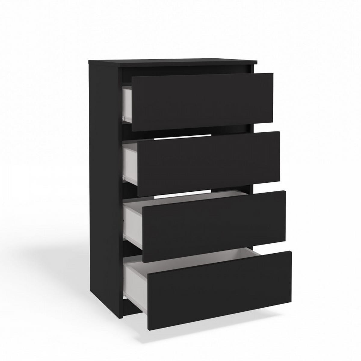 KOMMODE Schwarz 70/97/40 - Schwarz, Holzwerkstoff (70/97/40cm) - RAUMHIRSCH FURNITURE