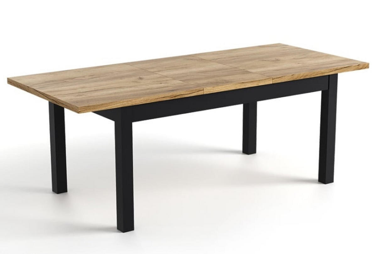 TISCH Schwarz Lancelot Ausziehbar 80/120x80 cm - Multicolor, Holzwerkstoff (120/80/76cm) - Sepro Meble