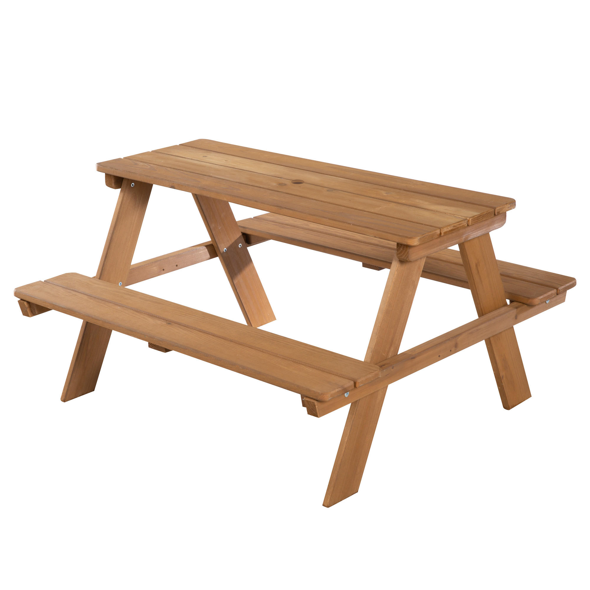 KINDERSITZGARNITUR OUTDOOR + in teak mit Bankkissen - Teakfarben, Holz - Roba
