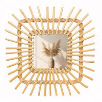 BOHO-WANDSPIEGEL Rea 45cm Qdj071 - Beige, Glas (45/2.5/45cm) - REA