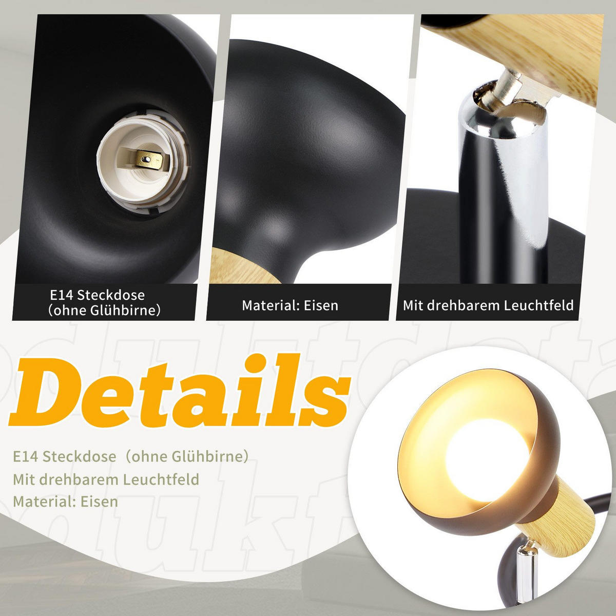 DECKENLEUCHTE Levalley 25/25/15.5cm - Schwarz, Metall (25/25/15.5cm) - Nettlife