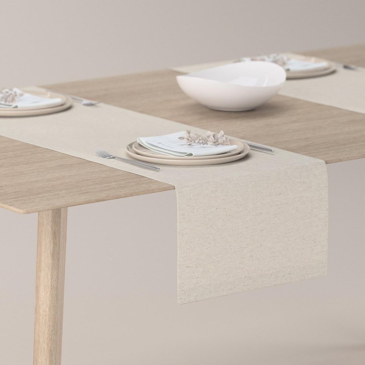 TISCHLÄUFER Loneta, grau und beige, 40x130 cm - Grau, Textil (40/130cm) - Dekoria