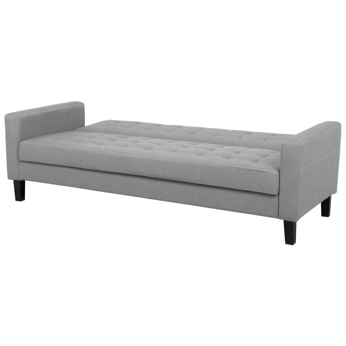3-SITZER-SCHLAFSOFA Polsterbezug Hellgrau Vehkoo - Hellgrau, Textil (200/86/77cm) - Beliani
