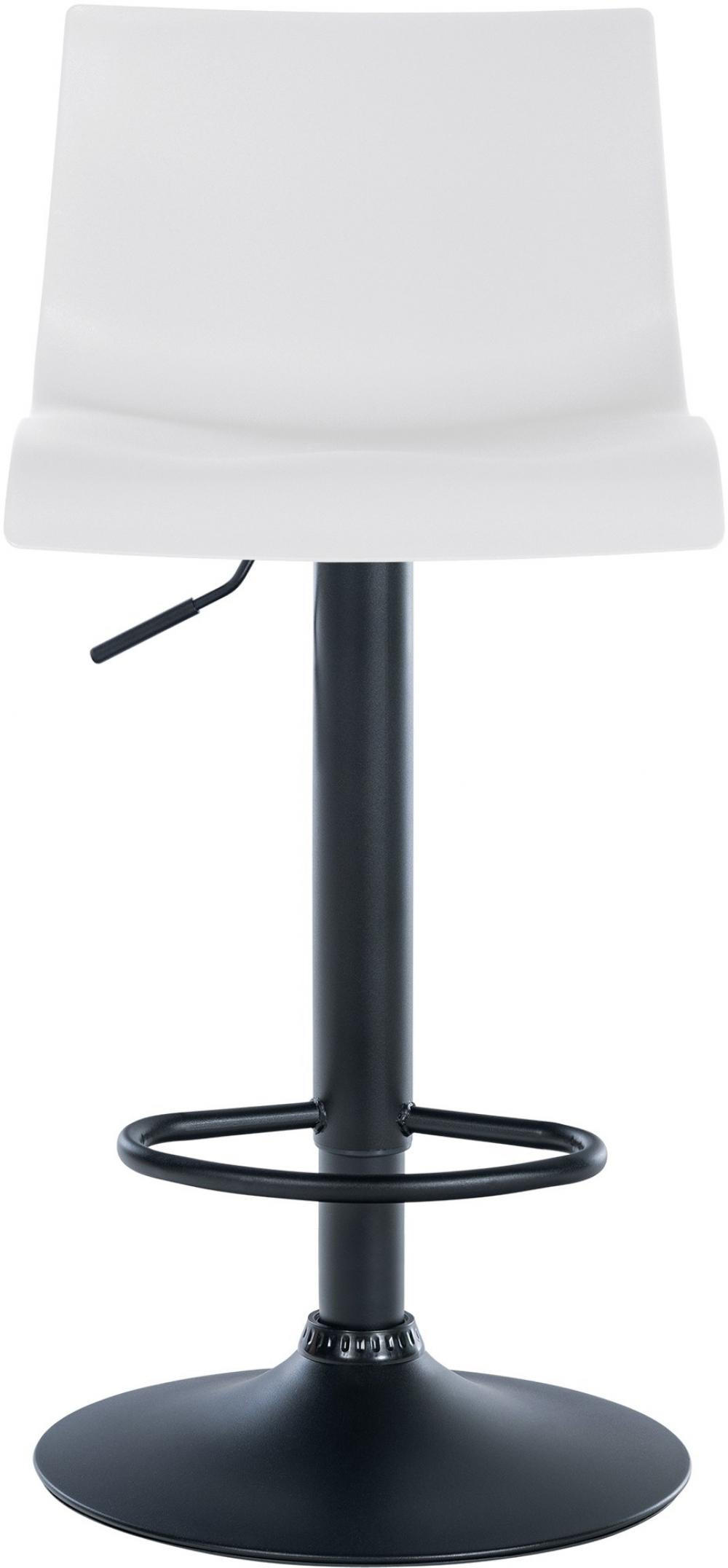 BARHOCKER Kunststoff weiß - Schwarz/Weiß, Kunststoff/Metall (39/84/36cm) - CLP