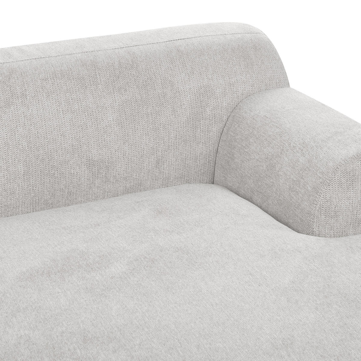ROHOVÁ POHOVKA 3-místná Látka Světle šedá levostranná Holt - světle šedá, textil (241/159cm) - Beliani