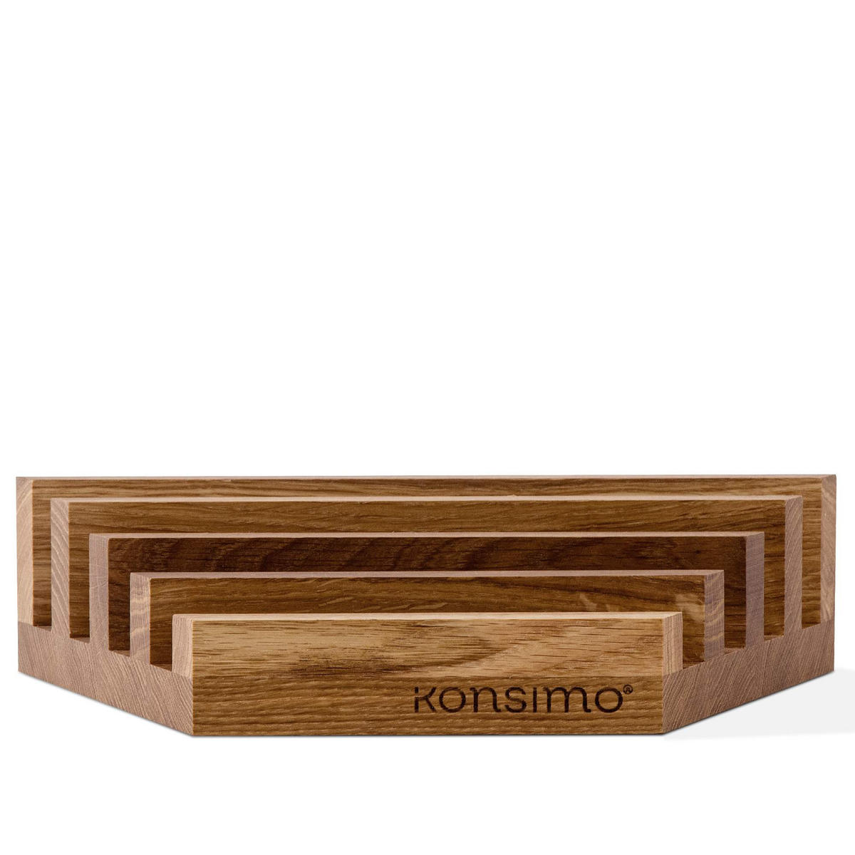 KÜCHENBRETTCHENHALTER HEMERO - Eichefarben, Holz (19/32/8cm) - KONSIMO®