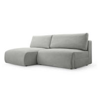 ECKSOFA mit Schlaffunktion Greste, Hellgrau - Hellgrau, Textil (150/223cm) - Meblito