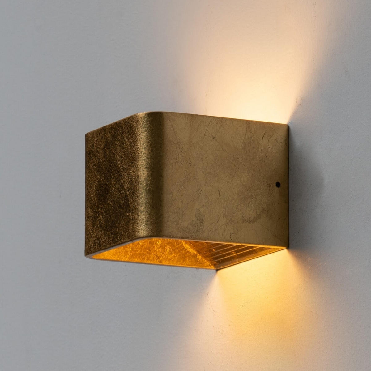 WANDLEUCHTE Quadra, Gold / Messing, 10cm - Goldfarben, Metall (10/8/10cm) - KOSILUM
