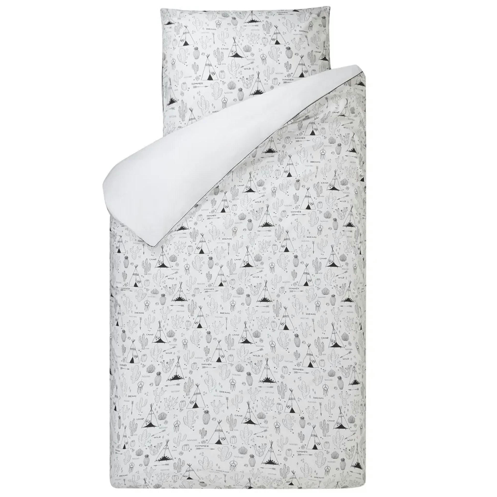 BINK Bettwäsche Tipis schwarz auf weiß 135 x 200 - Ahornfarben, Textil (135/200cm) - Bink Bedding