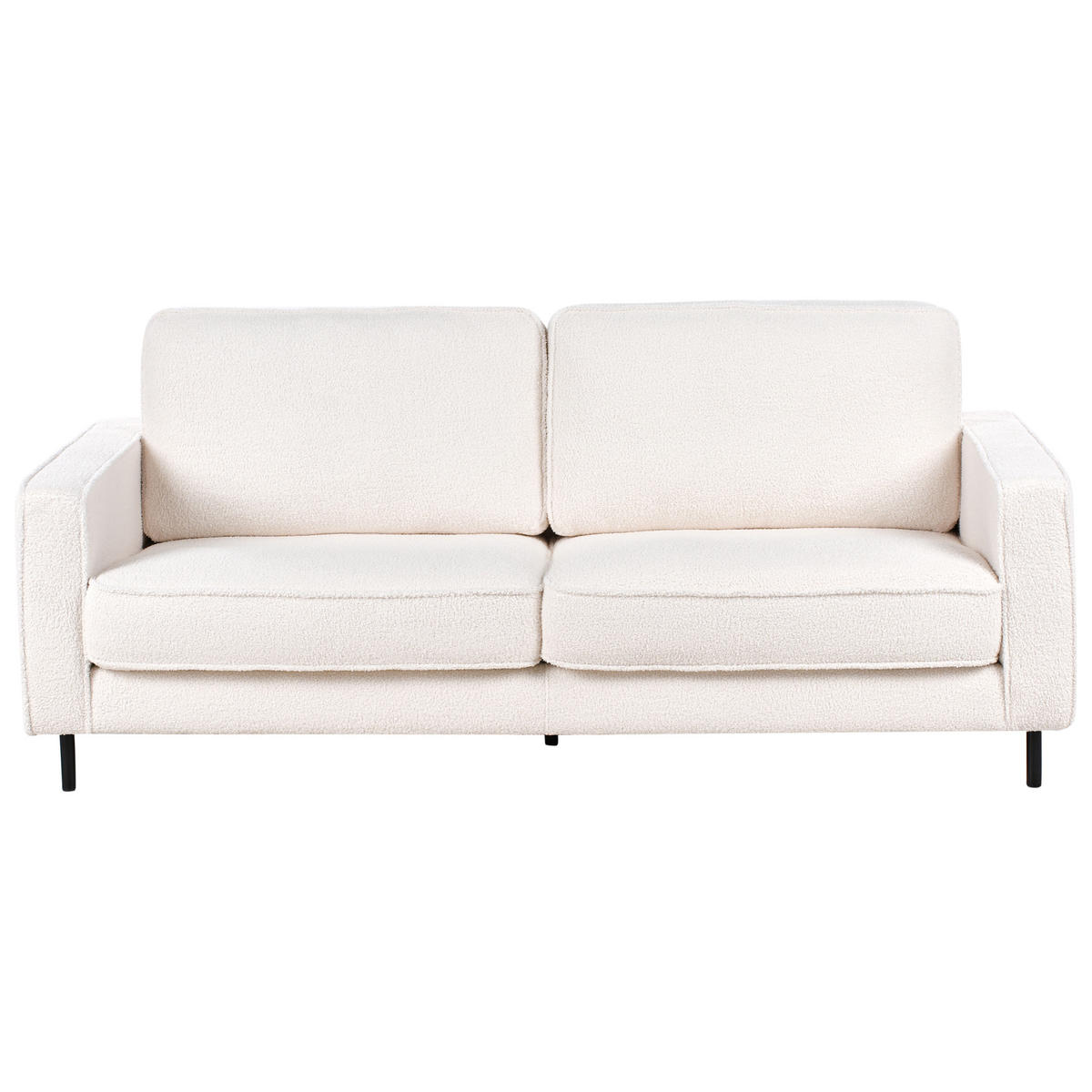 SADA POHOVEK 4-místná Bouclé Bílá Savalen - bílá/černá, textil (204/87/91cm) - Beliani