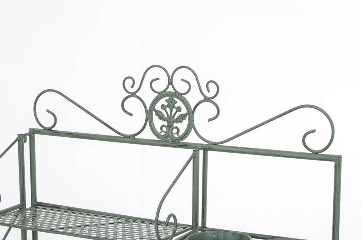 STANDREGAL Metall Antik-Grün - Grün, Metall (94/149/30cm) - CLP