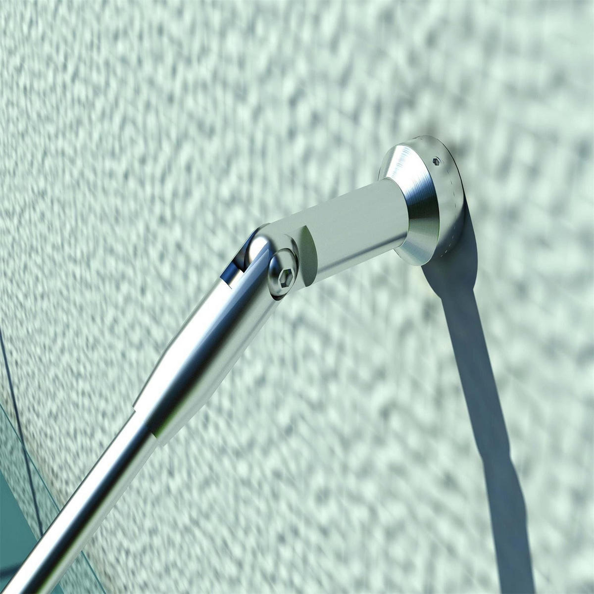 GLASVORDACH Edelstahl Gehärtetes Glas Transparent - Transparent, Metall (90/1/150cm) - HOMCOM