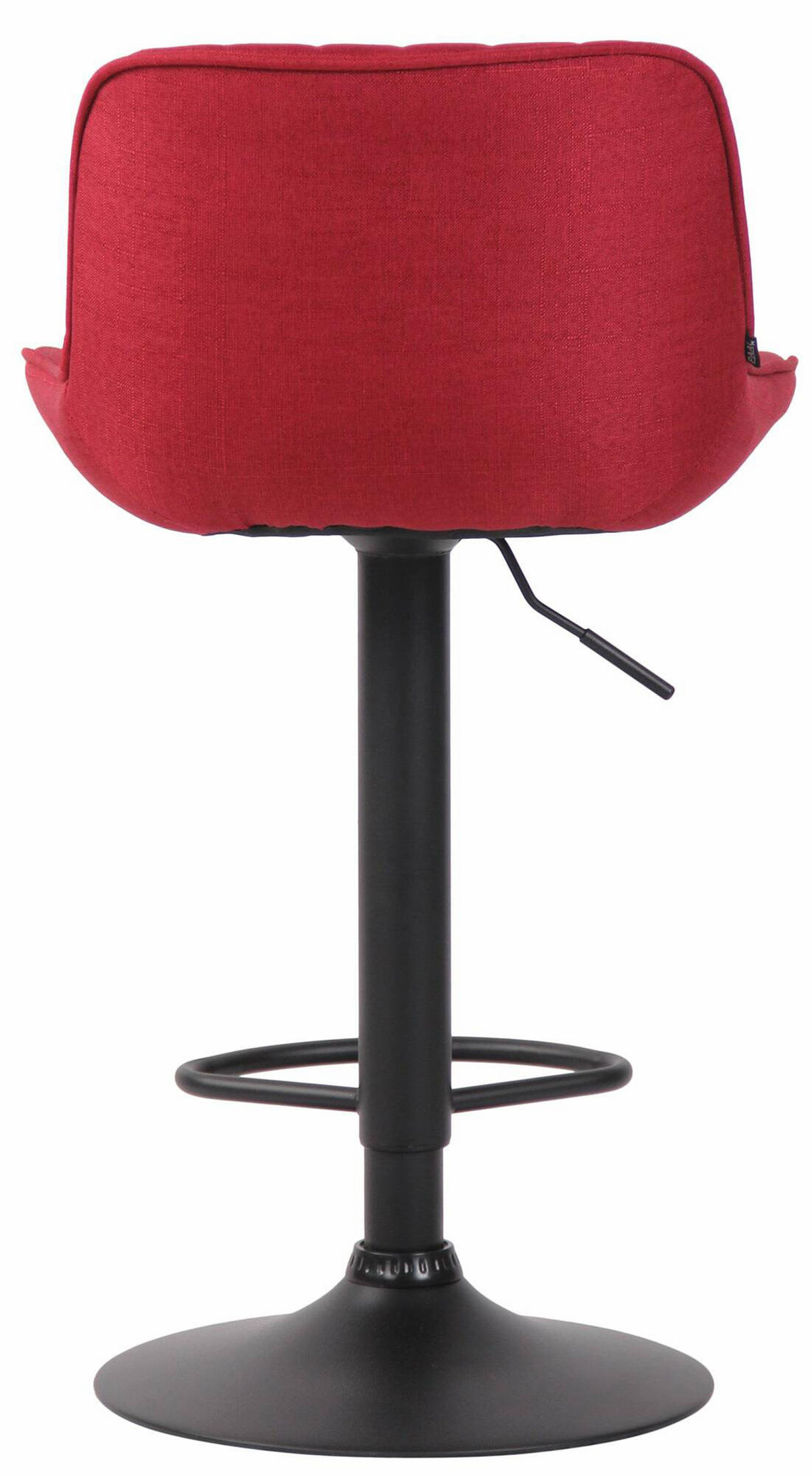 BARHOCKER 2er Set Lentos Stoff schwarz rot - Rot/Schwarz, Textil/Metall (50/108/50cm) - TPFLiving