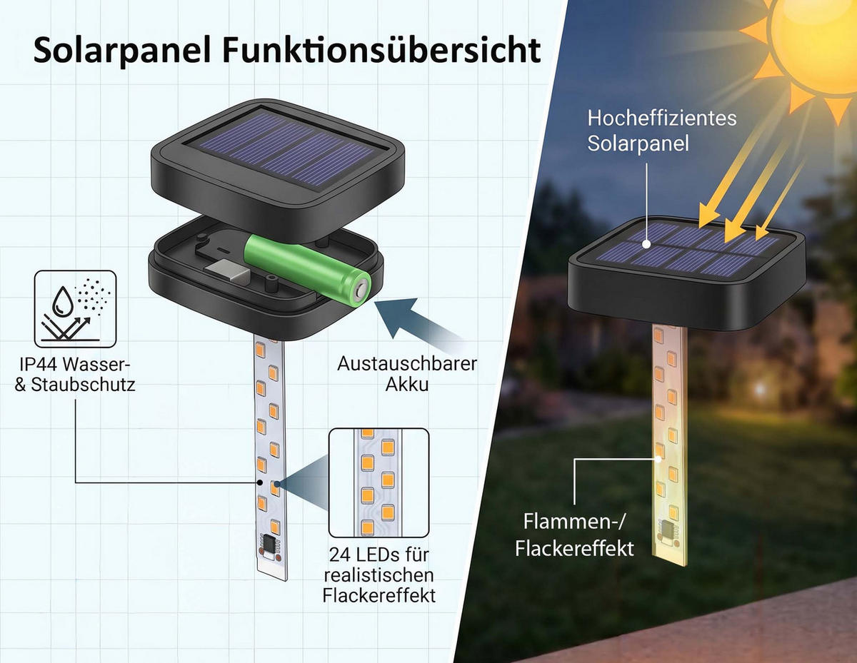 LED-SOLAR-MOSAIK-HÄNGELEUCHTE mit Dämmerungssensor Glas Ø14x43cm - Weiß, Glas (14/14/43cm) - Northpoint